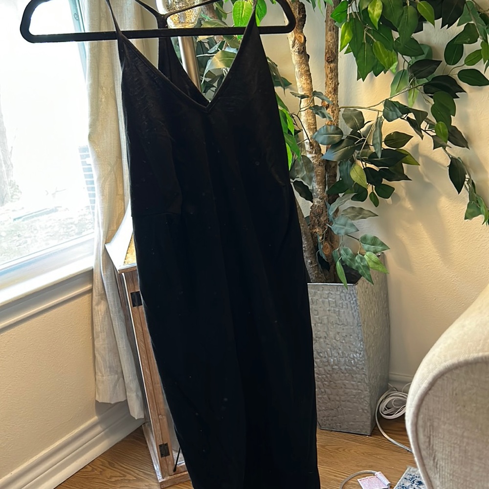 Black racer back dress